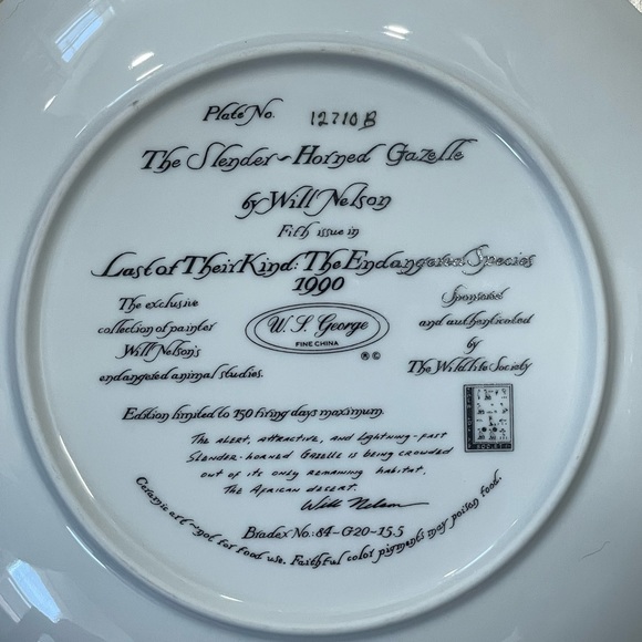 The Horned Gazelle Collectors Plate - Picture 2 of 4